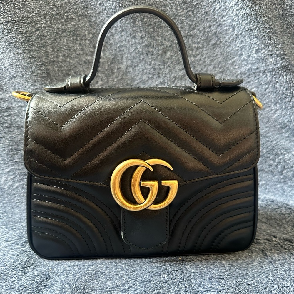 Gucci Marmont Top Handle Mini Bag